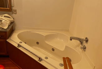 wet area before bathroom remodel
