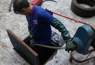 desentupimento da caixa de gordura