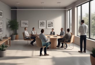 woman waering blue cardigan using laptop