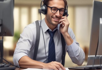 a man in a suit and tie is talking on the phone