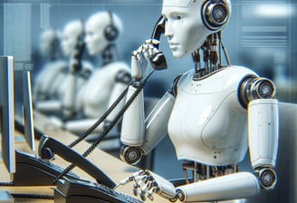 a robot - like robot with headphones on