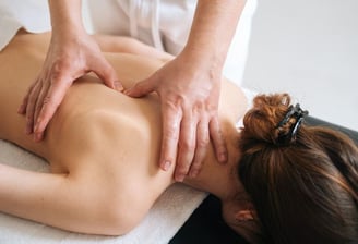 a woman is shown in a massager