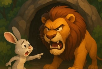 angry lion