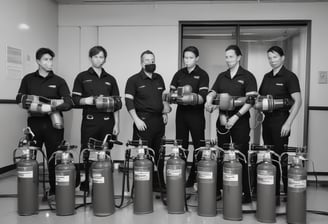 groupe en formation prévention en incendie