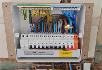 Tidy consumer unit wiring