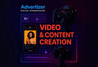 Advertizer team creating engaging video content and reels for social media marketing and brand promo
