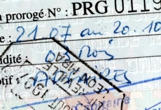An example of what a visa looks like in Gabon.