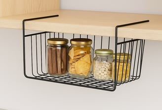 Under-shelf kitchen storage basket – custom-made for businesses seeking quality storage solutions