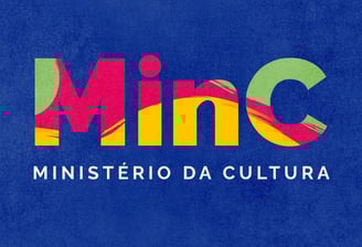 Duas Linhas, na primeira e em destaque "MINC", embaixo Ministério da Cultura
