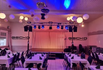 Bühnensetup in Restaurant