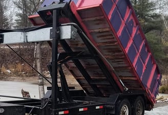 Unloading a dumpster