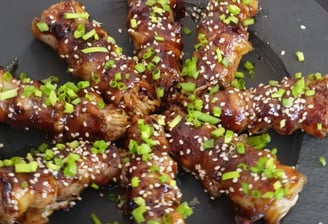 Enoki & Pork Belly Rolls in Eel Sauce: A Flavorful Delight