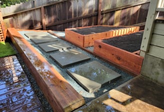 a raised garden bed with raised beds and raised beds