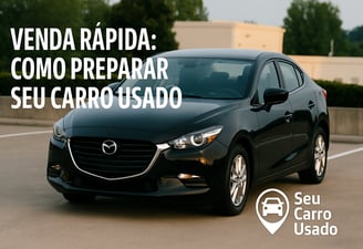 Venda rápida de carro usado: dicas para preparar o veículo e atrair compradores — Mazda preto estaci