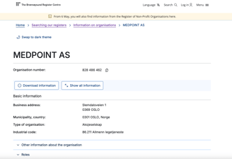 Medpoint AS,Statsforvalteren i oslo,Christer T. Larsen, Majorstuen,Frogner,Ullern,Oslo kommune,Slemdalsveien 1, 0369