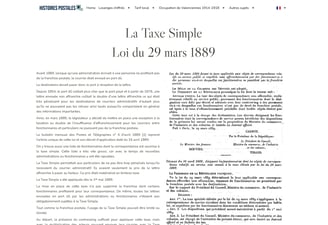 Taxe simple loi du 29 mars 1889