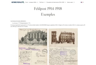 Feldpost 1914-1918 Exemples