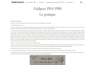 Feldpost 1914-1918 Pratique