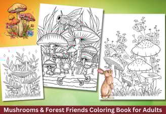 a collection of mushrooms coloring books for adults