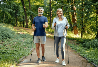 walking couple