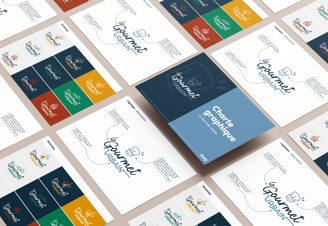 Charte graphique - Logo - identité visuelle - restaurant - Le Gourmet Urbain - Amy atelier graphique