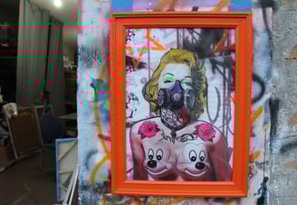 Intervenção do artista visual Sérgio Astral