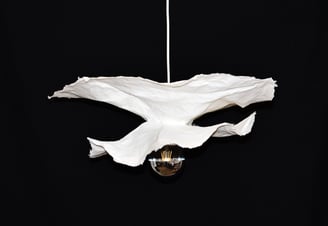 fleur suspension papier luminaire sète