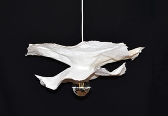 fleur suspension papier luminaire sète