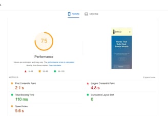 Pagespeed Insights test for Boldrecontent.com