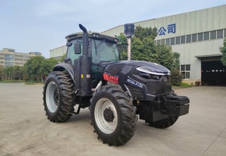 Hongmeng 180HP/4WD tractor with a large wheel on it