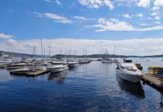 Boats in Aker Brygge Oslo Norway