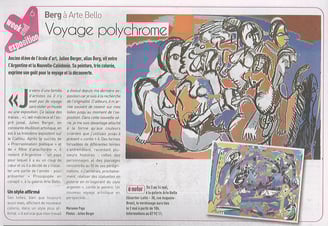 article de presse de Marianne Page sur l'artiste Julien Berger BERG