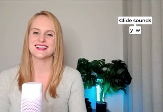 Jules demonstrating sounds for Australian accent training