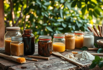  Various natural adhesives, such as beeswax, tree sap, and flour paste.