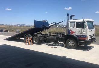 tilt tray loading makes towing easy