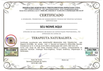Curso Livre de Terapias Naturais com Ênfase em Iridologia