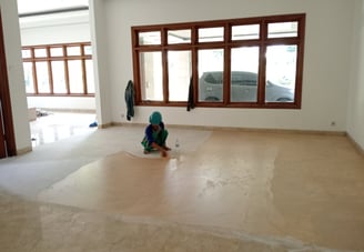 proses penambalan marmer