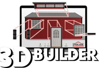 Stor-Mor Portable Buildings 3D Builder Tool from Caney Creek Sheds in Texarkana and Hope, Arkansas."