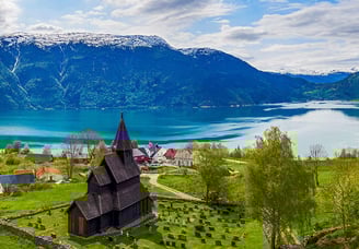 Norway Fjords Stave Church Wooden Urnes