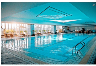 Commercial hotel indoor olympic-sized swimming pool