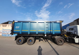 Heavy-duty Tip Trailer by MS Engg Works with hydraulic tipping system for bulk material transport