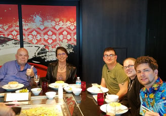 Lady and The Pirate with Zach, Kyrstin and Steven at Izumi Hibachi Grill on Harmony of The Seas