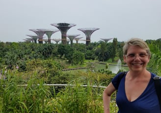 Lady at Gardens By The Bay in Singapore