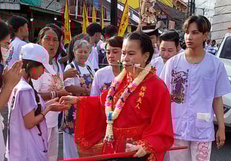 phuket vegetarian festival street procession