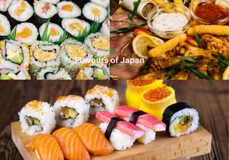 Sushi platter or street food at Nishiki Market – culinary delight