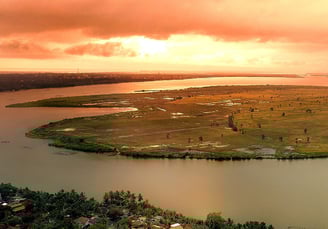 sunset in batticaloa east coast of sri lanka