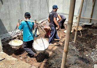 tahapan pembangunan kolam renang, mulai dari penggalian