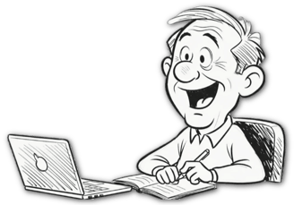 An adult Japanese language learner is enjoying their online lesson. 