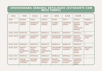 cronograma semanal A