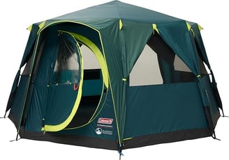 Coleman Tent Octagon, 6 Man Festival Dome Tent, 6 Person Family Camping Tent  by amazon